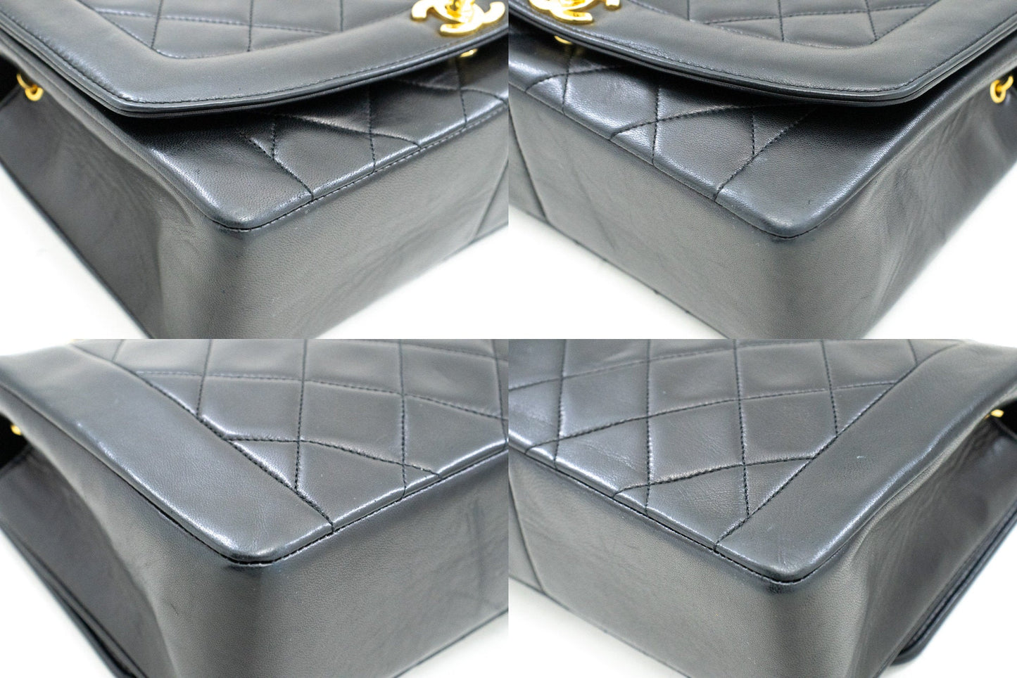 Top Quality Chanel Diana New Chain Shoulder Bag Black Quilted Lambskin Purse