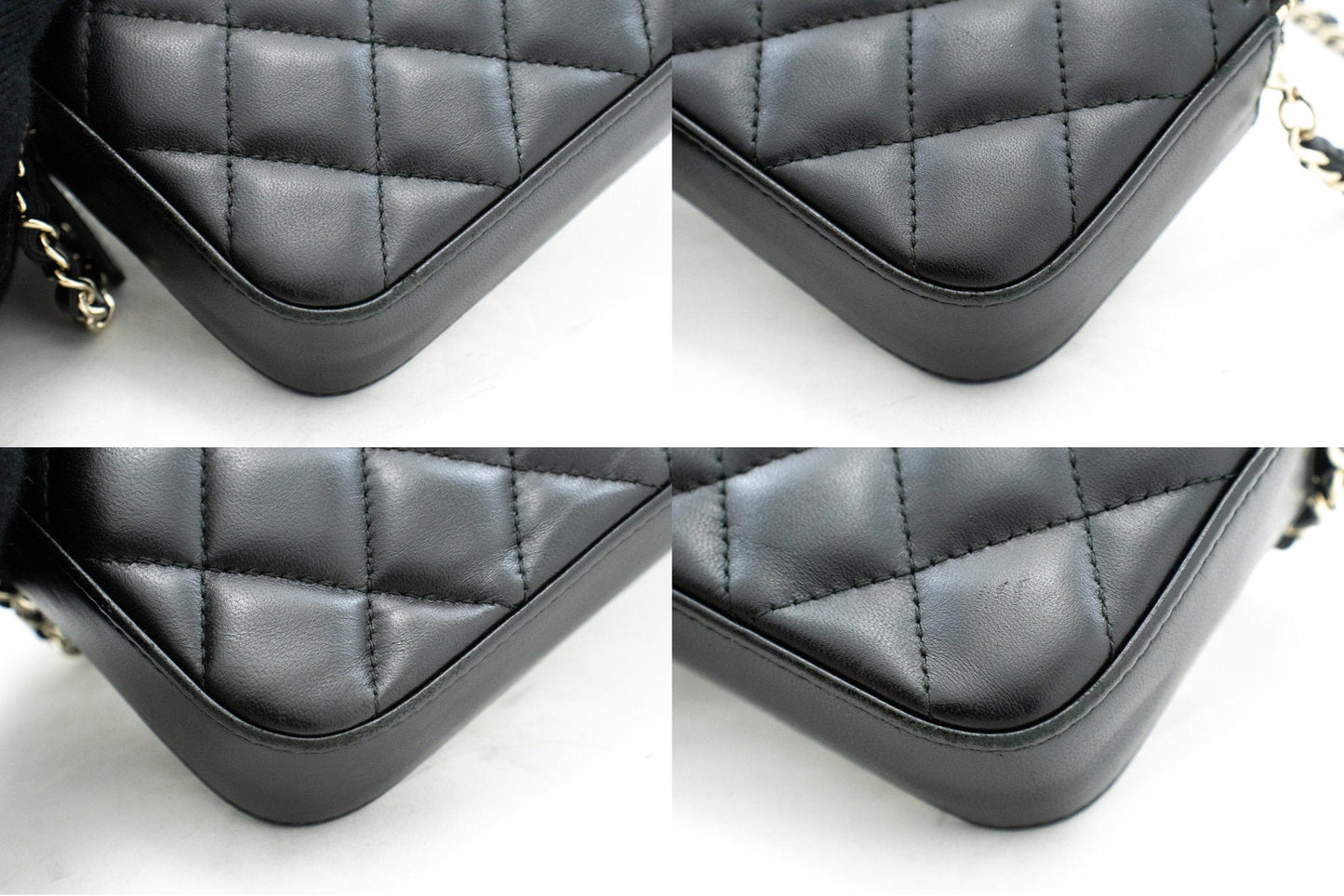 Top Quality Chanel Lambskin Pearl Wallet On Chain WOC Double Zip Chain Bag
