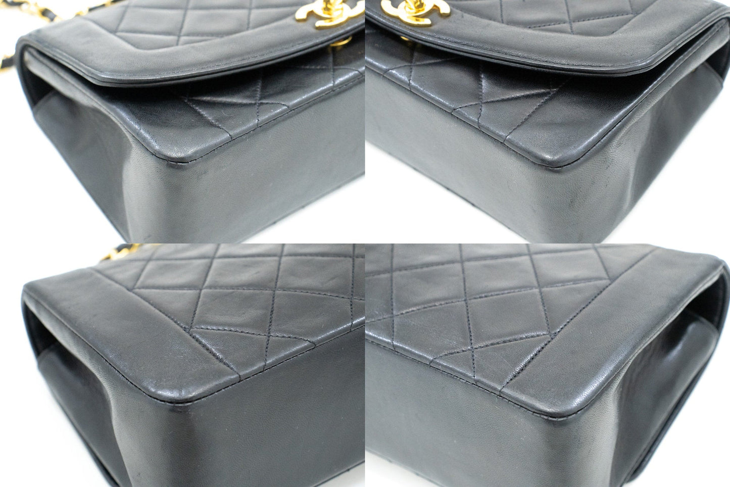 Top Quality Chanel Diana New Chain Shoulder Bag Black Quilted Lambskin Purse