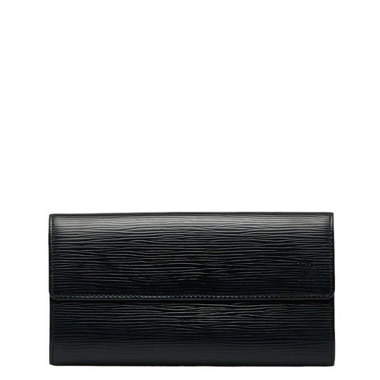 Louis Vuitton Epic Portfolio Sarah Long Wallet M63742 Noir Black Leather Men Louis Vuitton
