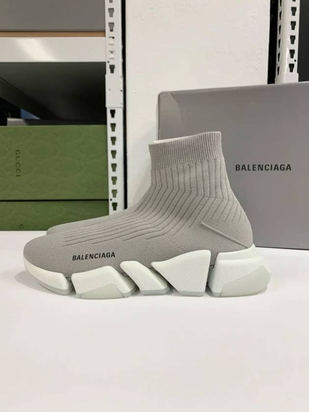 Luxury Balenciaga  Speedrunner high top sneakers gray