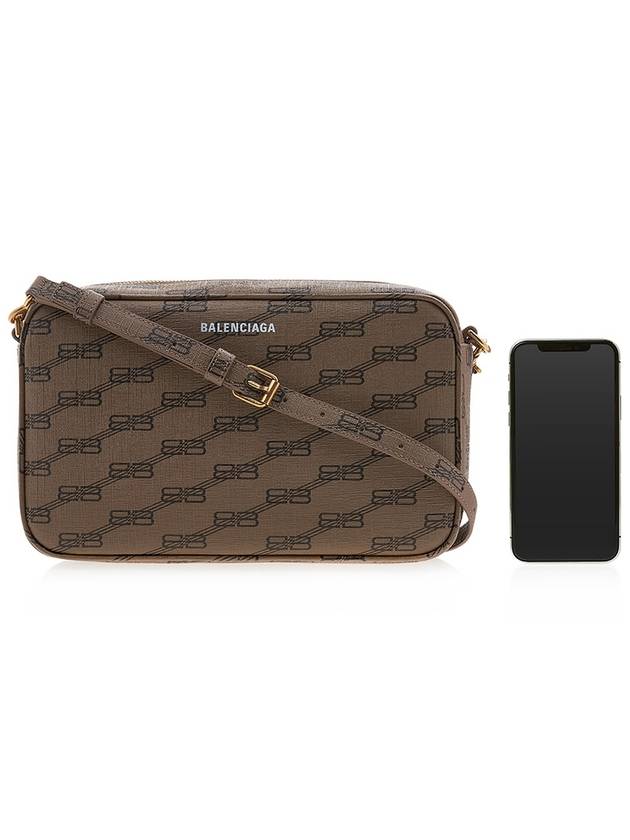 Luxury Balenciaga  Monogram Logo Camera Cross Bag Beige