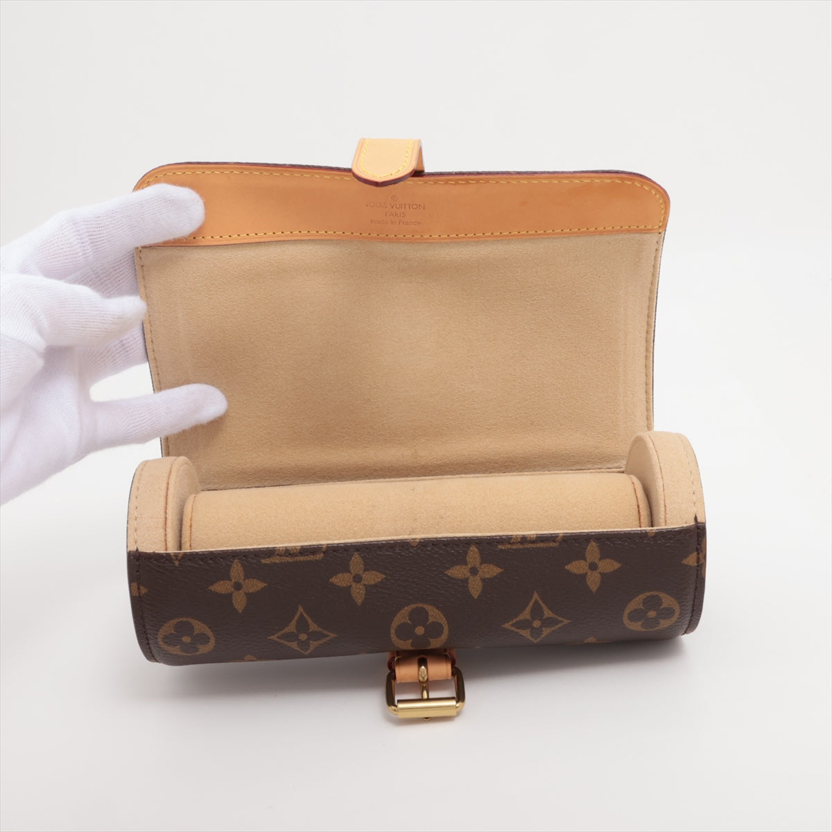 Louis Vuitton Monogram Etuy 3 Montel M47530 Brown Watch Case