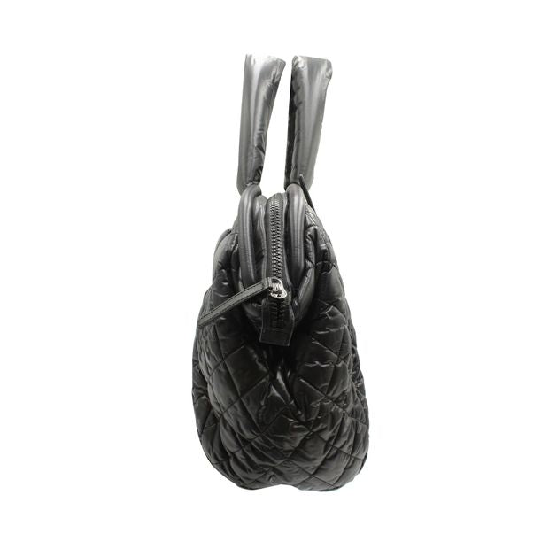 CHANEL Vintage Cocoon Bowling Bag in Black Nylon