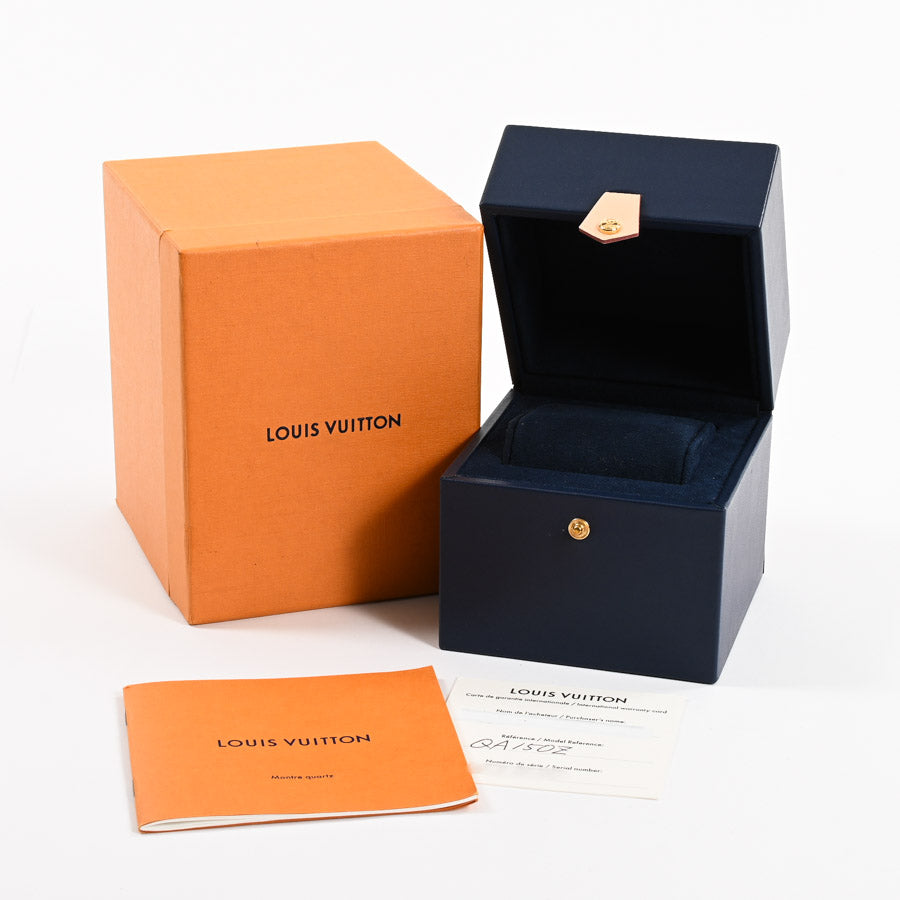 Louis Vuitton Tambour Slim Monogram Cobalt GM Watch QA150Z Blue