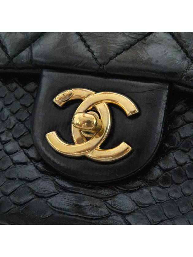 Python chain crossbag shoulder bag black Chanel