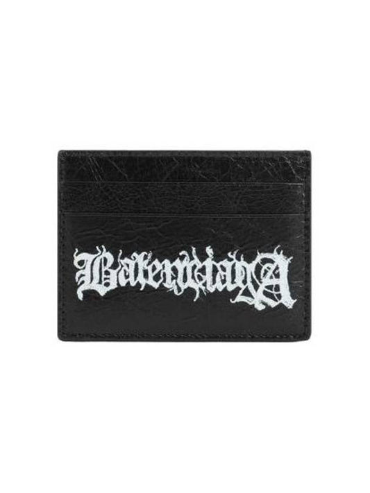 Luxury Balenciaga  Cash DIY Metal Card Wallet Black White