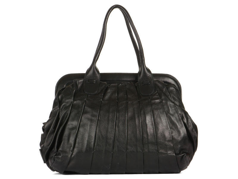 Valentino Black Pleated Knot Bag