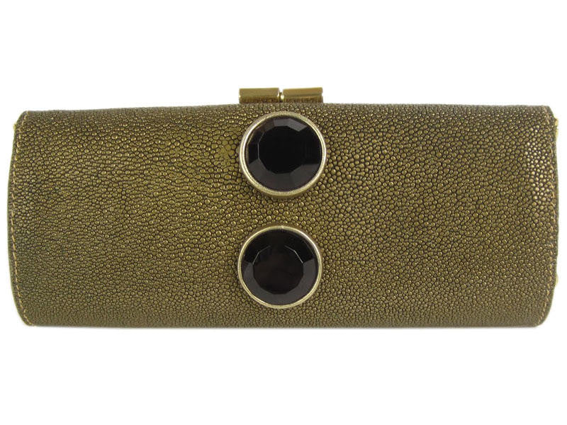 Jimmy Choo Antique Gold Stingray Clutch