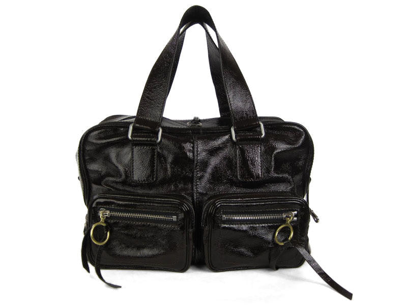 Chloé  Large Chocolate Patent Betty