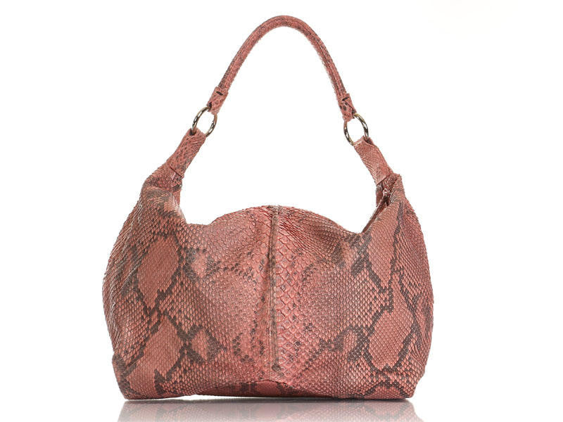 Carlos Falchi Pink Python Hobo