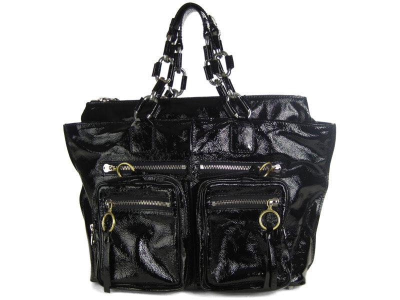 Chloé  Black Patent Betty Chain Tote
