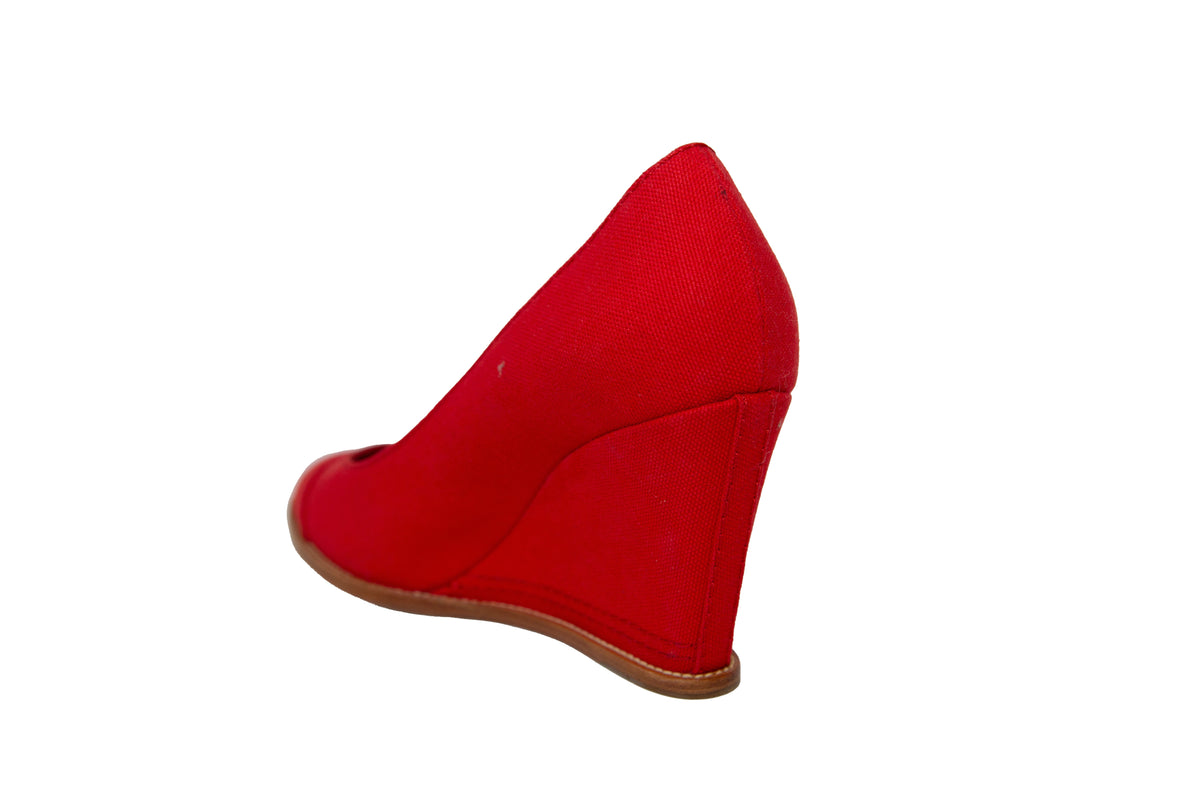 Canvas Wedge Pumps