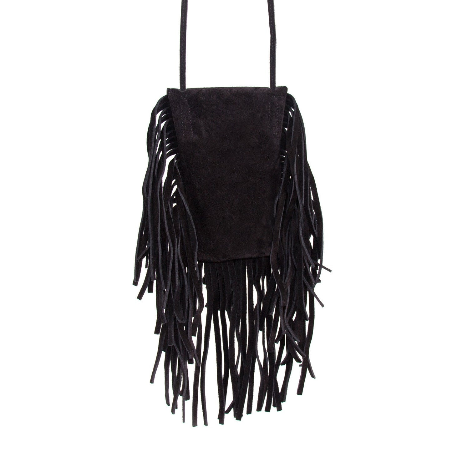 Saint Laurent Suede Fringe Pouch
