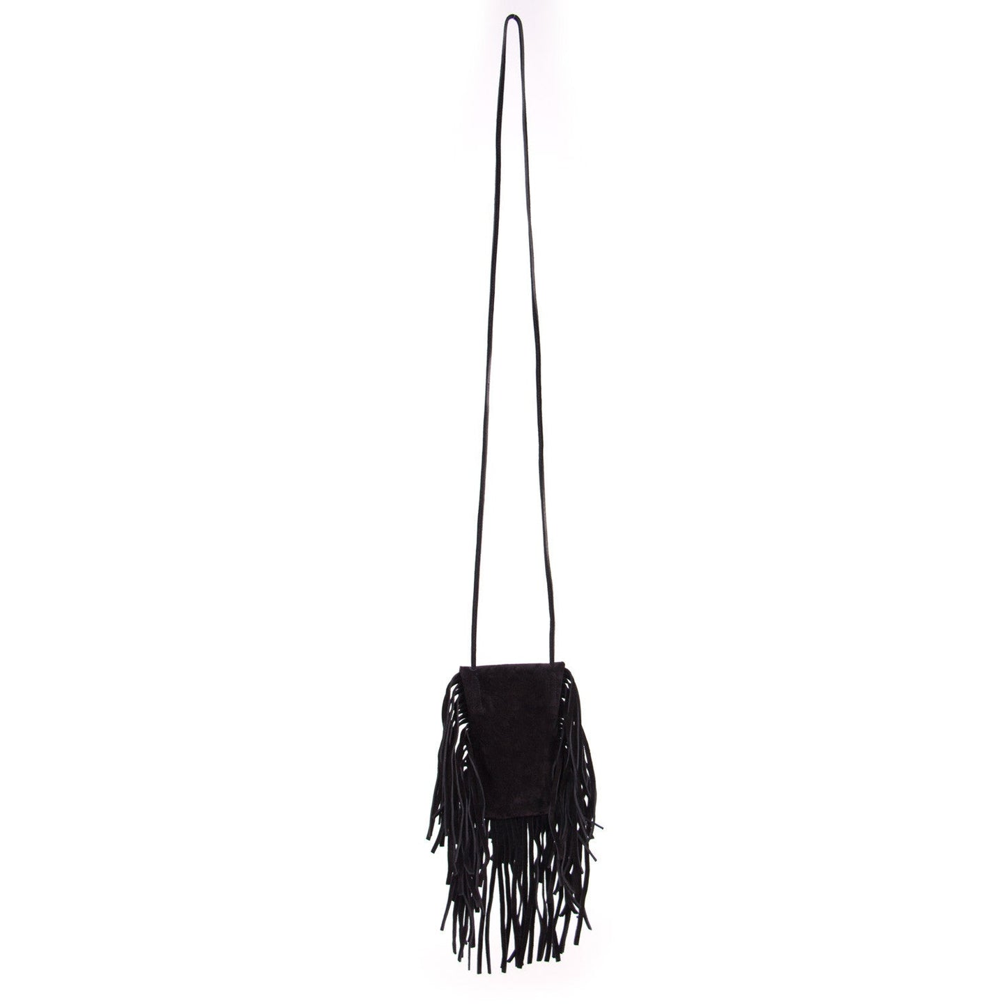 Saint Laurent Suede Fringe Pouch