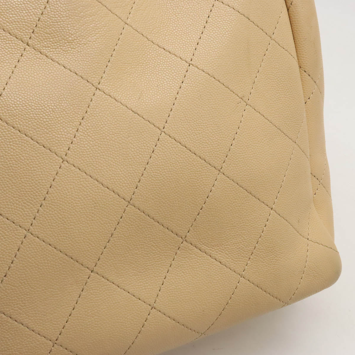 Chanel Matrasse Coco Tote Bag 2WAY Chain Shoulder Bag Caviar S Leather Beige AS0240