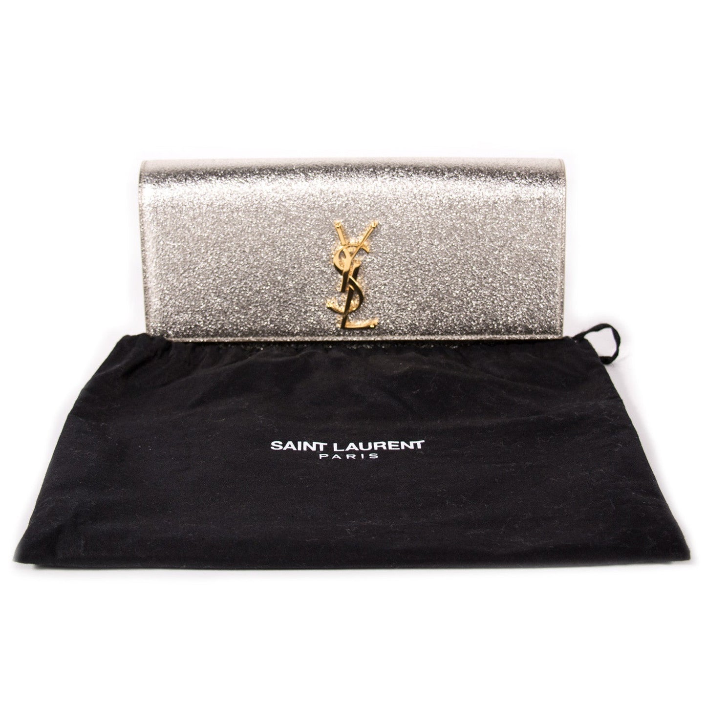 Saint Laurent Monogram Metallic Clutch