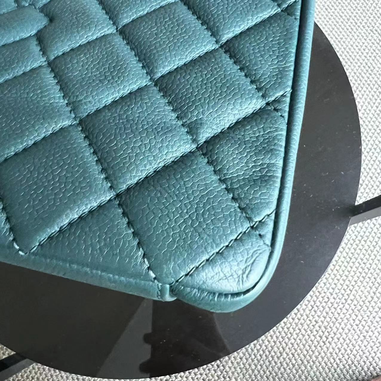 Balance 1 of Caviar GST Grand Shopping Tote Quilted Grained Calfskin Green Blue Malachite Silver Hardware Series 14