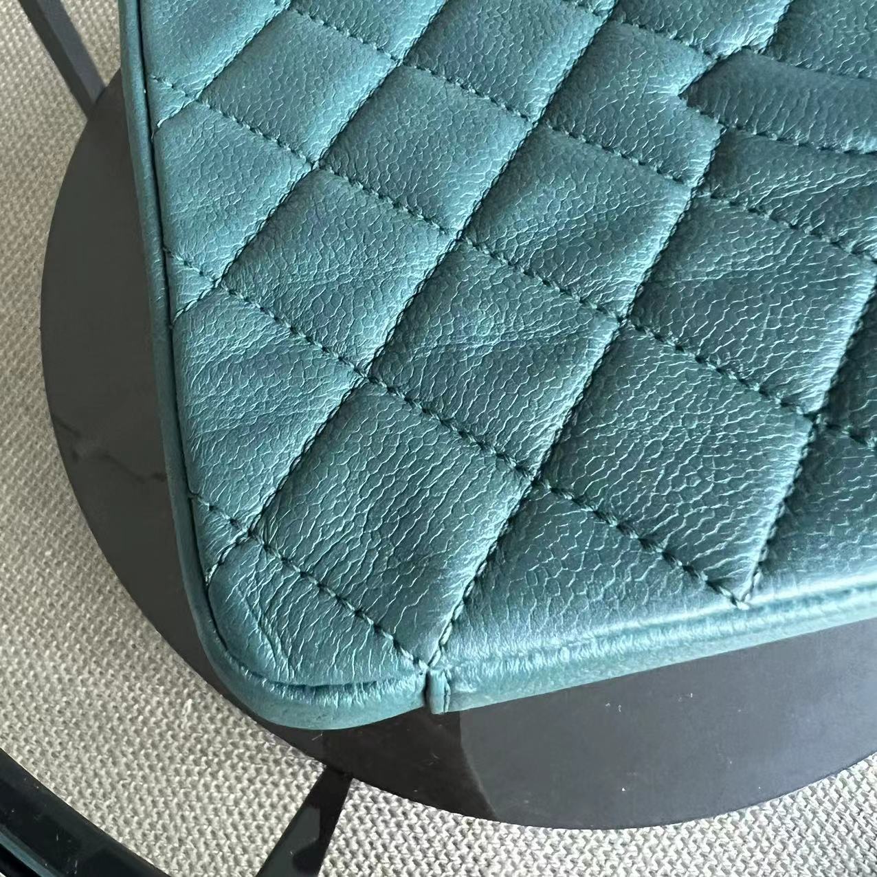 Balance 1 of Caviar GST Grand Shopping Tote Quilted Grained Calfskin Green Blue Malachite Silver Hardware Series 14
