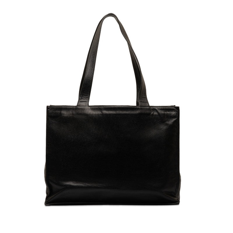 Chanel Coco Handbag Tote Bag Unclear Black Leather  CHANEL