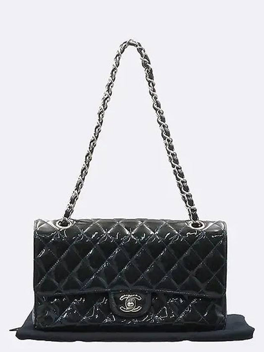 A01112 Classic Patent Medium M Size Flap Chain Shoulder Bag Chanel