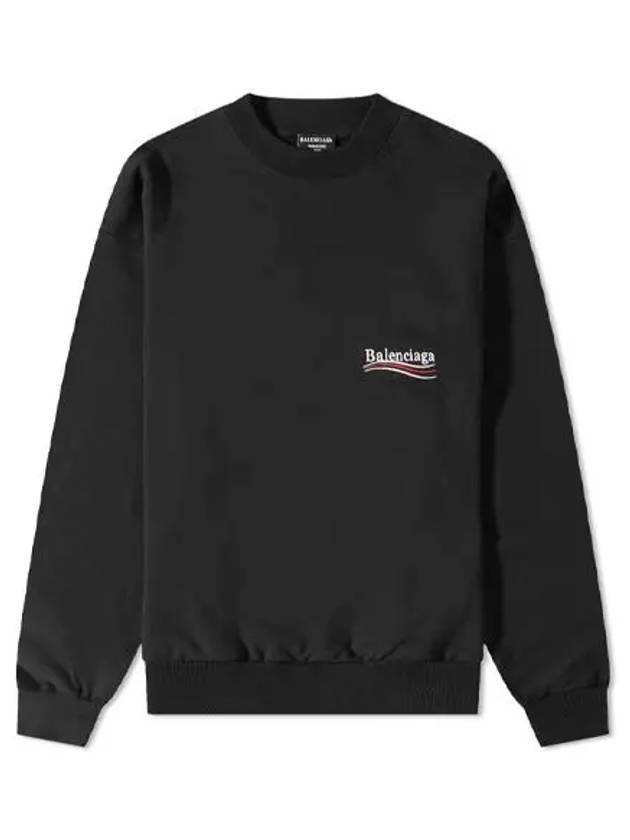 Luxury Balenciaga  Political Campaign Regular Fit Sweatshirt Black