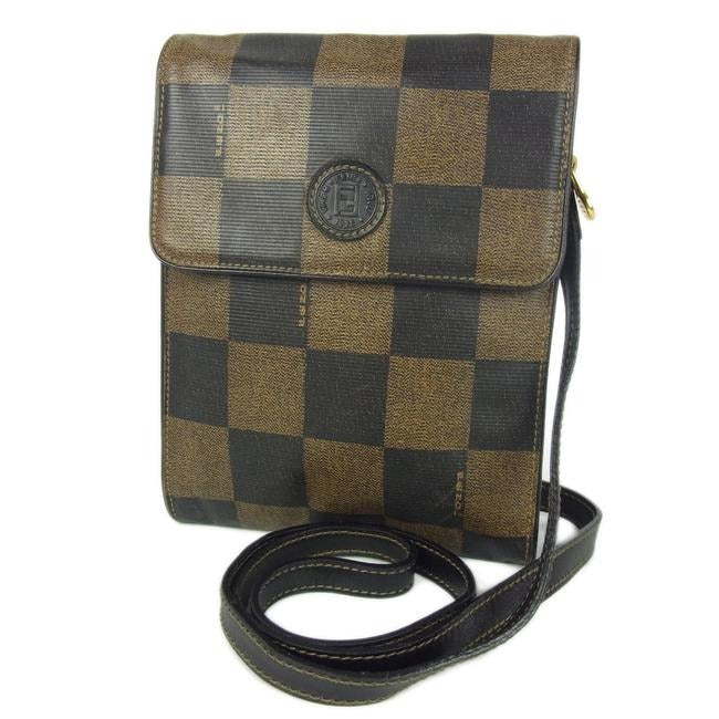 Fendi Brown Checkerboard Print Fanny Pack or Crossbody