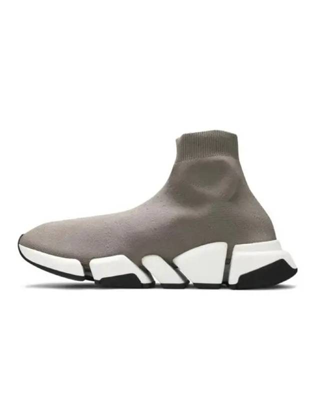 Luxury Balenciaga  Speed 2.0 High Top Sneakers Dark Beige