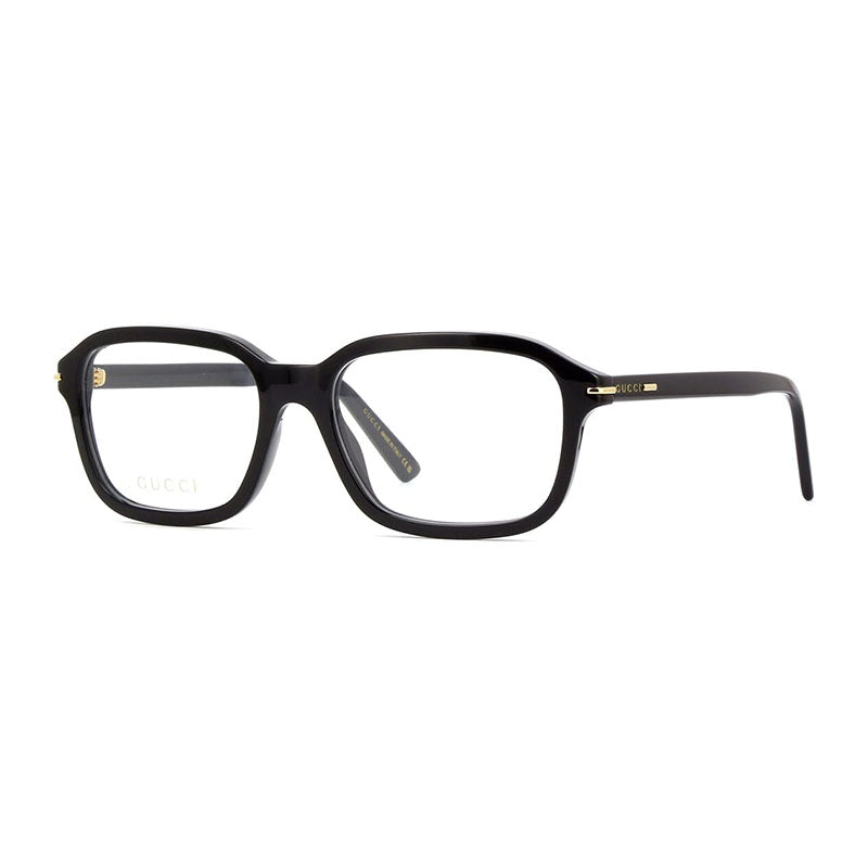 Gucci Eyeglasses Square Full Rim, Grey Havana Frame and Clear Demo Lenses Lens GG1446O003