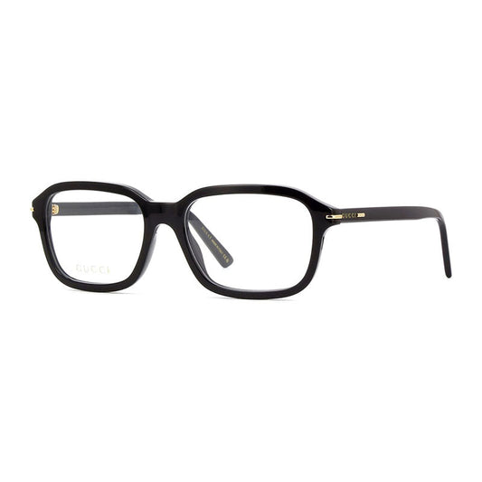 Gucci Eyeglasses Square Full Rim, Grey Havana Frame and Clear Demo Lenses Lens GG1446O003