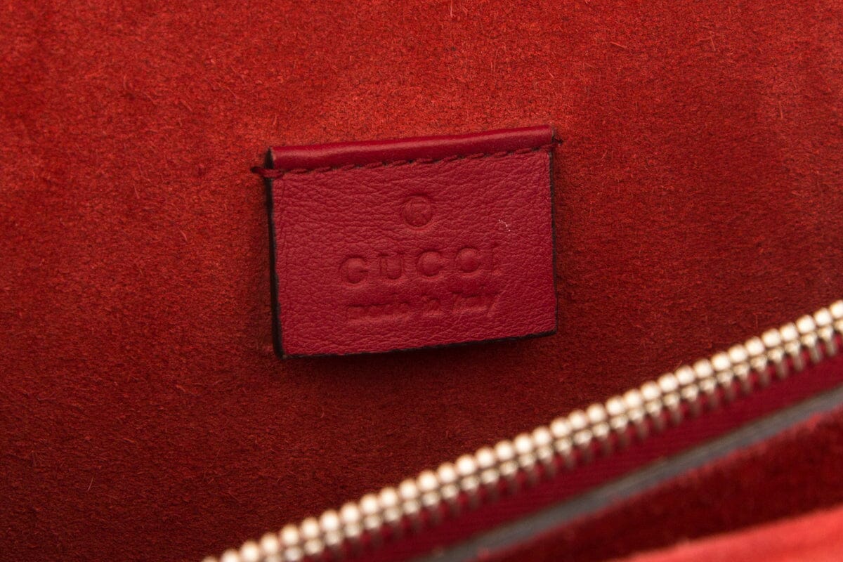 Gucci Dionysus Monogram and Red Suede Crossbody