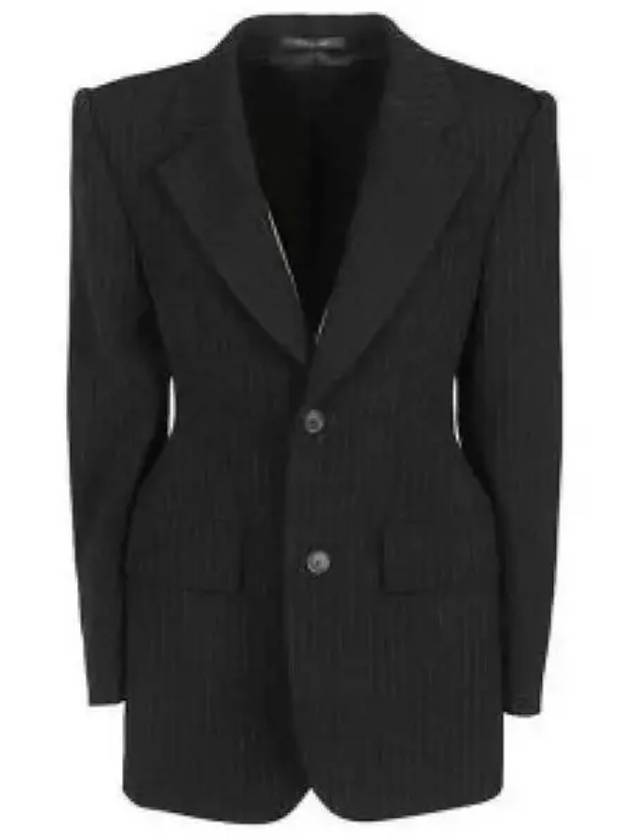 Luxury Balenciaga  WoMen's Hourglass Blazer Jacket Black