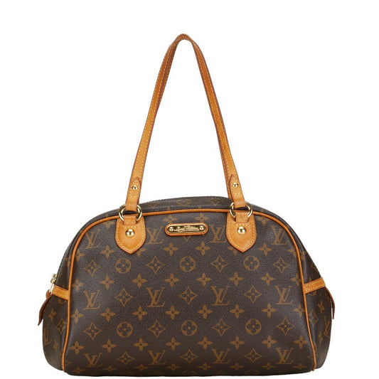 Louis Vuitton Monogram Montgomery PM Handbag M95565 Brown PVC Leather  Louis Vuitton