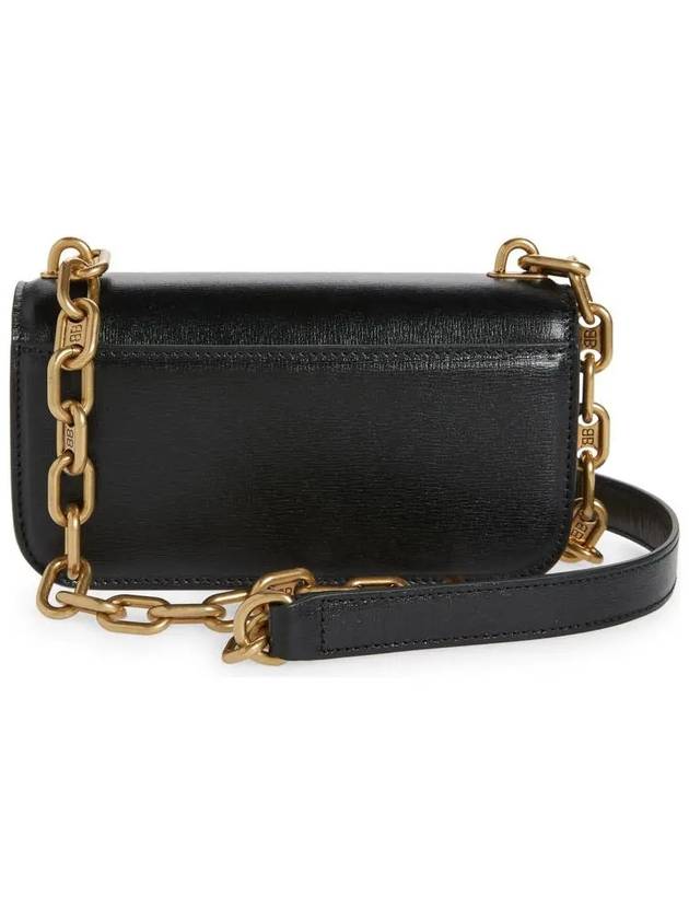 Luxury Balenciaga  BB Gold Logo Cross Bag Black