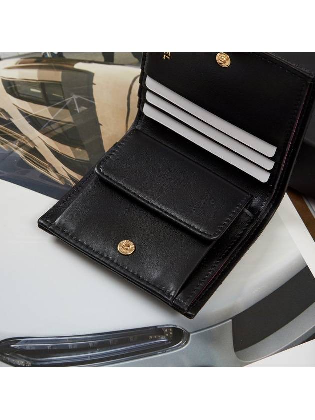 Gold Logo Caviar Quilted Flap Half Wallet AP3519 Chanel