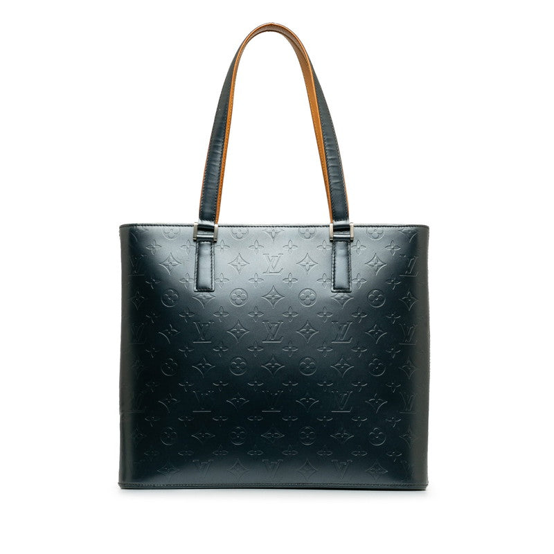 Louis Vuitton Monogram Mat M55105 Handbag Leather Blue