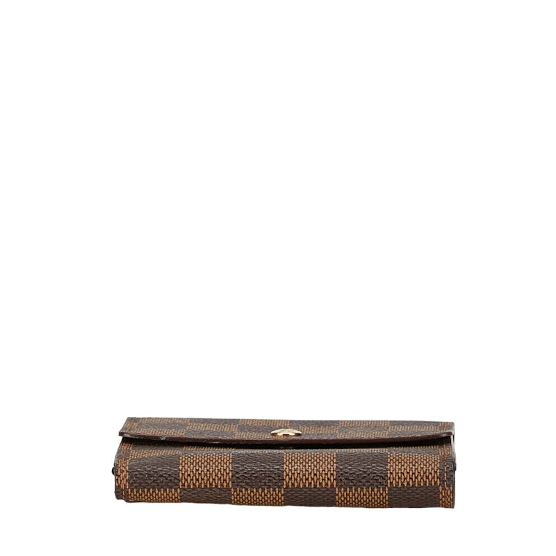 Louis Vuitton Damier Portefolio  Double Fold Wallet N61654 Brown PVC Leather  Louis Vuitton