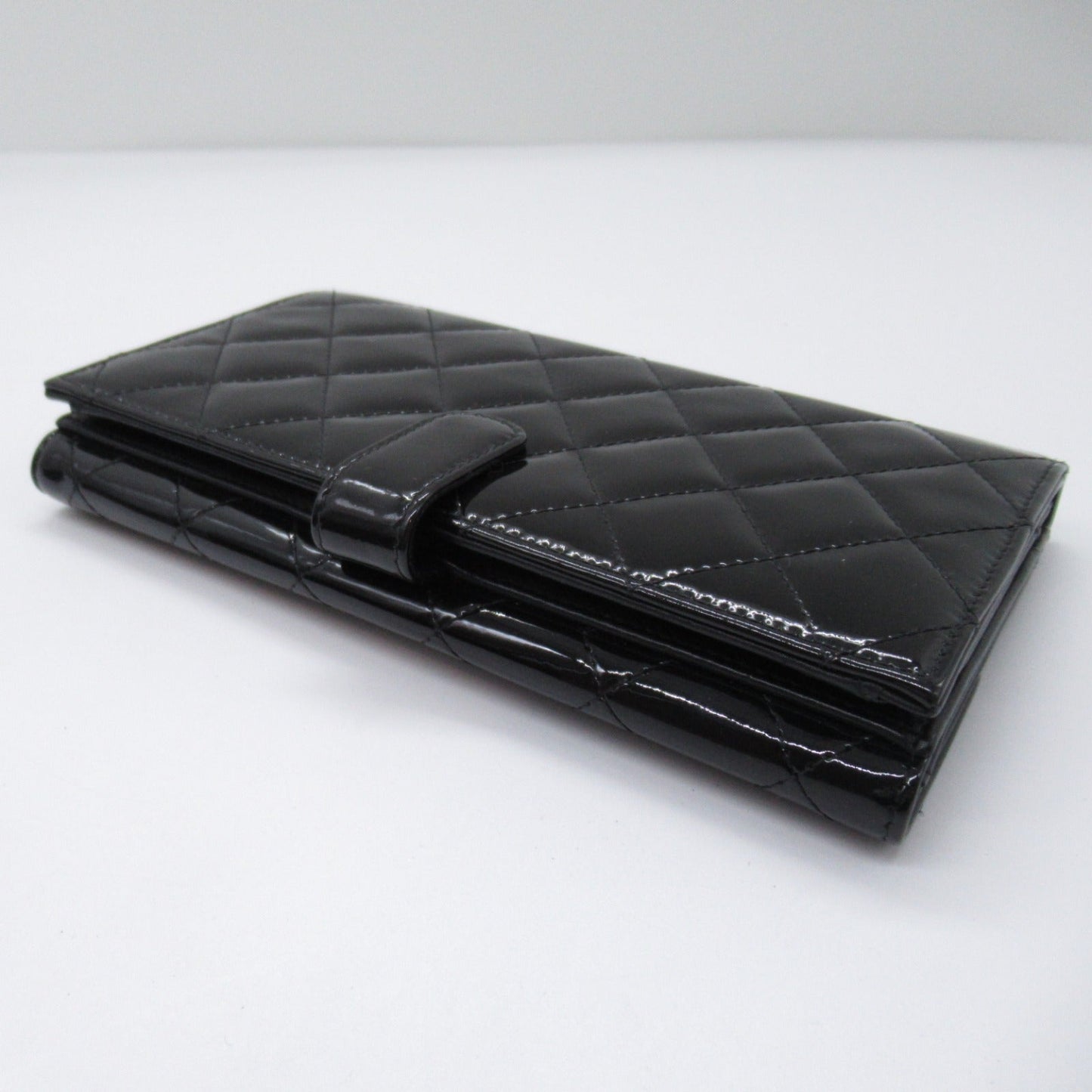 Chanel Chanel Brilliant W Hook Long Wallet W Hook Long Wallet Patent Leather  Black