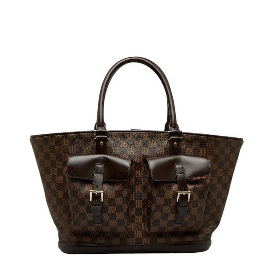 Louis Vuitton Manosque GM Tortured Bag N51120 Eve Brown PVC Leather  Louis Vuitton