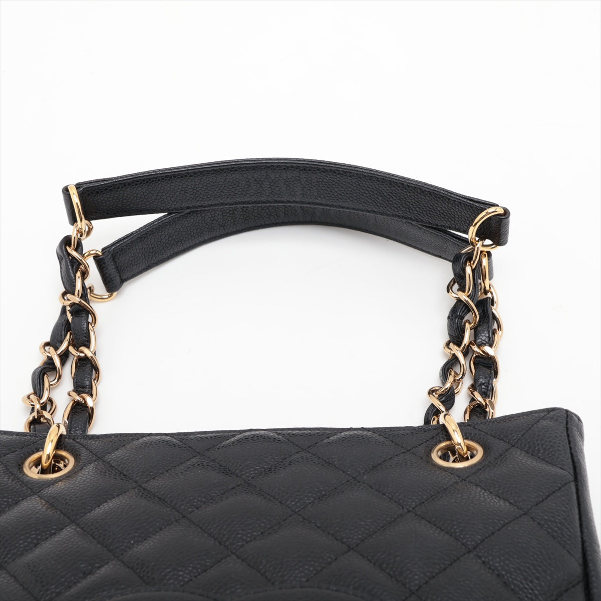 Chanel PST Caviar S Tote Top Bag Black Gold  8th