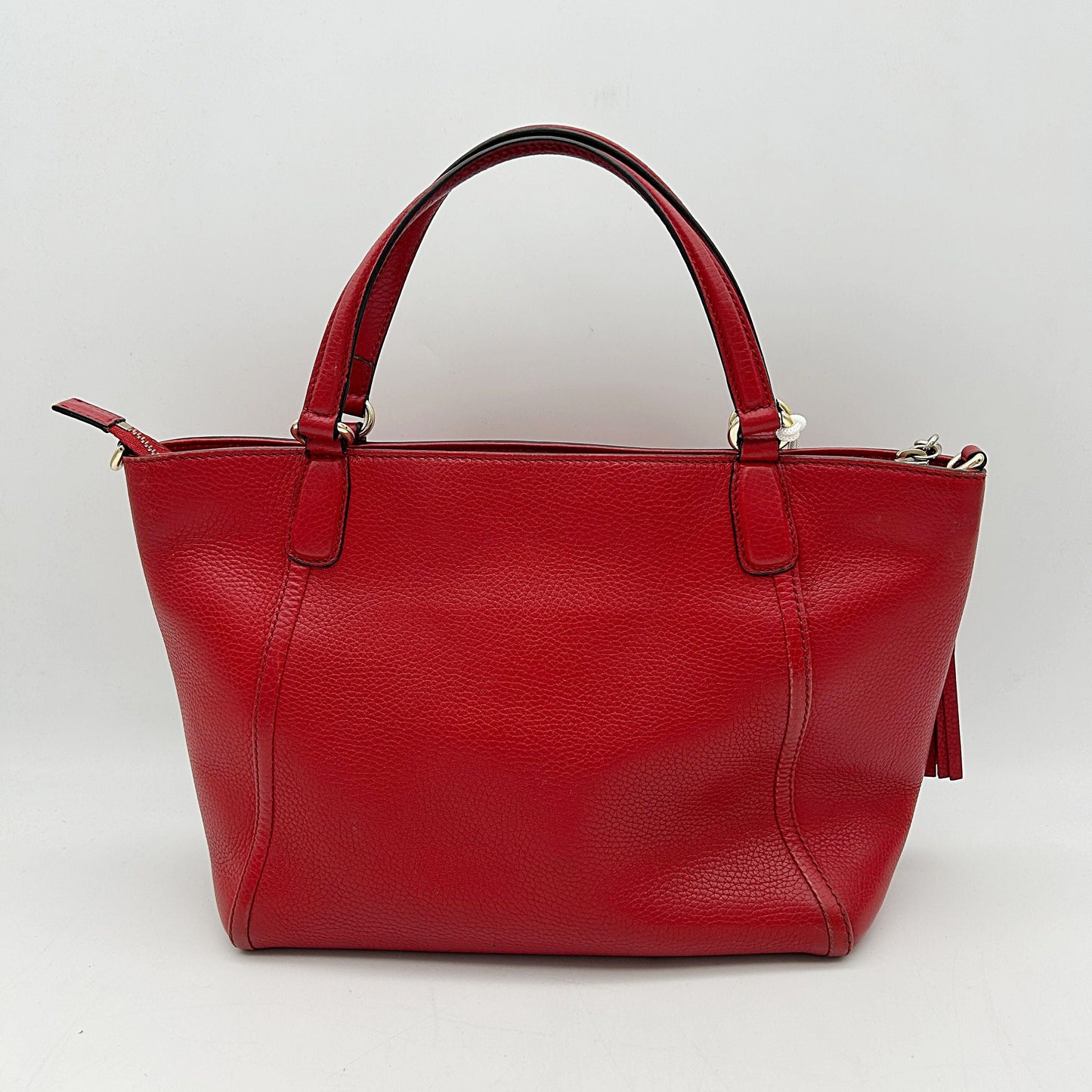 Gucci | Bags | Gucci Soho Convertible Top Handle Bag Leather Small Red LA