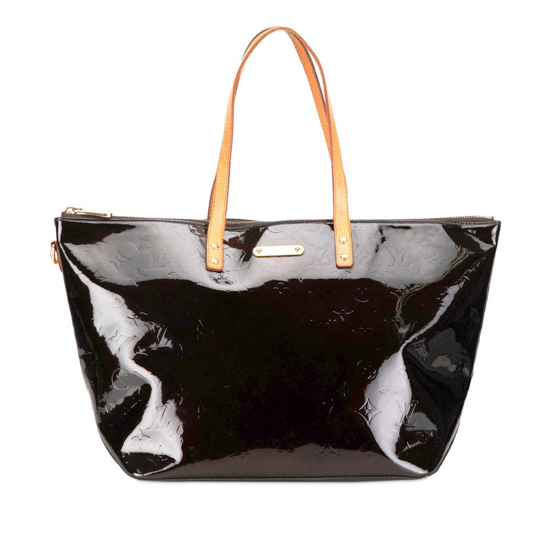 Louis Vuitton Monogram Vernis Belvue GM Shoulder Bag M93589 Amarant Brown Patent Leather  Louis Vuitton