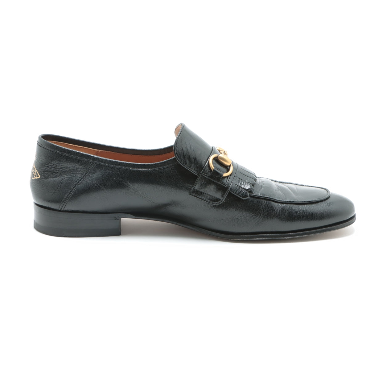 Gucci 8 1/2  Black 494652 Gucci Horse Kit Leather