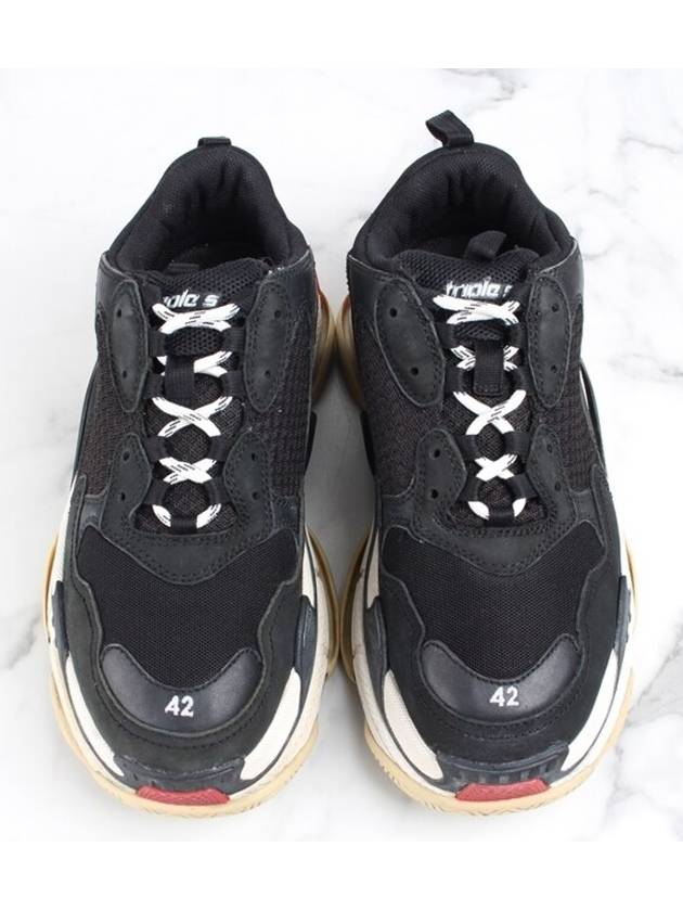 Luxury Balenciaga  Triple S black red sneakers 41 5 265