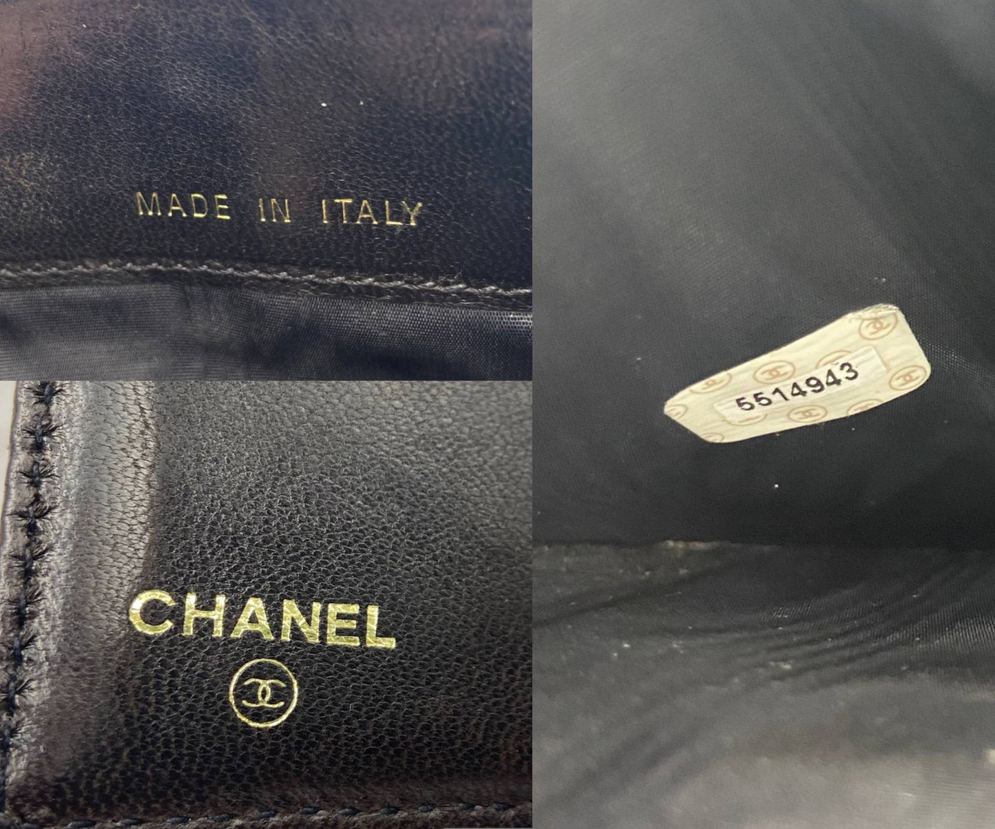 Top Quality Chanel Gold CC Black Caviar Tri-Fold Wallet