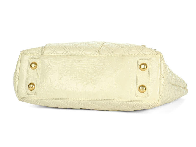 Marc Jacobs Cream Quilted Patent Tote