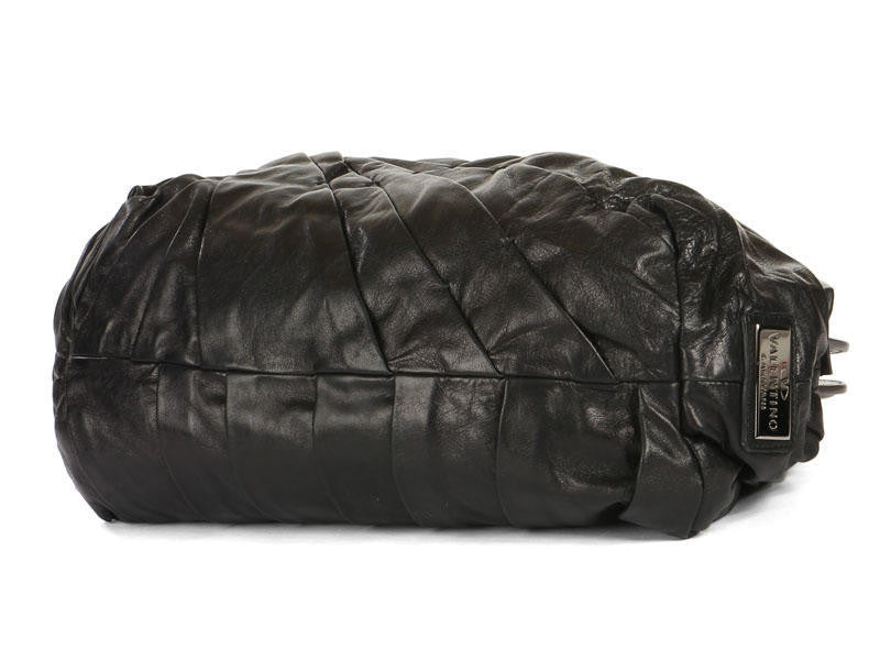 Valentino Black Pleated Knot Bag