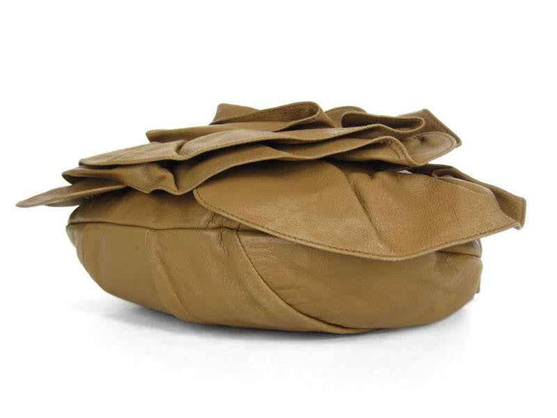 YSL Tan Nadja Flower Hobo