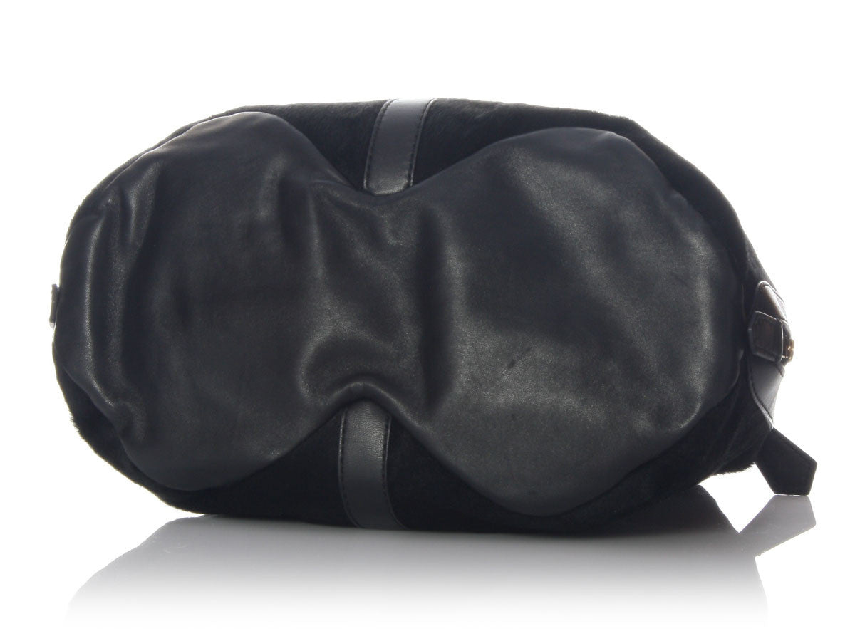 Givenchy Black Pony Hair Tinhan Tote