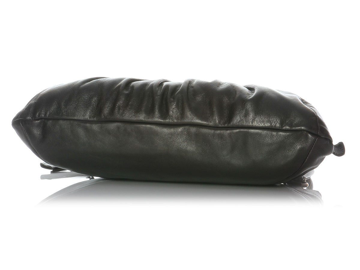 Ferragamo Brown Pleated Bag